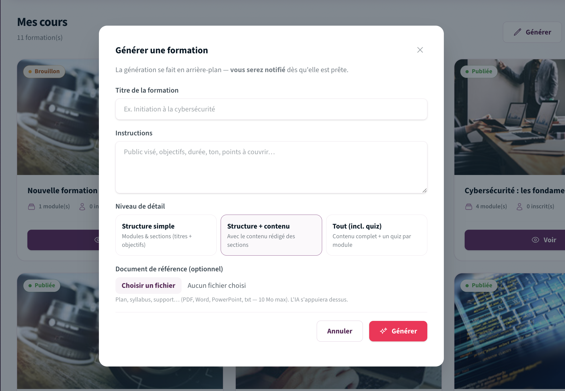 Assistant IA FutursChoisis répondant à un apprenant